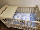 优乐博（ULOP）婴儿床实木无漆可移动拼接宝宝床多功能带尿布台新生儿bb摇摇床 婴儿床[送皇冠5件套+蚊帐+棕垫] 实拍图