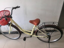 EG7自行车成人女士轻便单车通勤上班变速普通亲子复古男式 【基础款】单速-黄 26英寸【适合:155-175cm】 实拍图