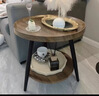 姗姗木艺茶几边桌小桌子客厅小户型双层小圆桌床头置物架沙发边几 实拍图