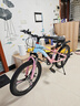凤凰山地自行车男女变速山地车碟刹青少年儿童自行车学生单车 星际 蓝粉【变速+三刀轮】 22寸【适合130-170cm】 实拍图