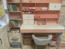 柏帝奇桌子书桌书架组合电脑台式桌简约家用学生租房卧室写字桌一体书柜 120粉色书桌+书柜 实拍图