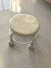 【京喜甄选】椅子万向轮美缝凳子带轮旋转擦地矮凳美甲修脚凳滑轮 儿童凳-米白色款 实拍图