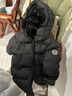 保姆鹅  【风墙】儿童羽绒服宝宝中长款护脸加厚外套保暖童装[NG2664] 炭黑 110 实拍图