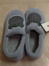 京东京造家居包脚棉拖鞋 轻简毛绒保暖包跟棉拖鞋男款 灰色42-43  JZ-3222 实拍图