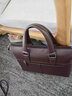 七匹狼真皮商务手提包斜挎男包单肩包男士牛皮公文皮包送爸爸父亲节礼物 主图款荔枝纹【[真皮深啡】 真皮 实拍图