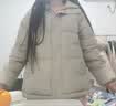 森马（Semir）羽绒服女肌理条纹学院风2025冬立领宽松插肩袖面包服109725113020 实拍图