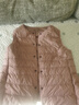 MUJI女式 轻量羽绒便携式 背心  烟熏粉色 M  实拍图