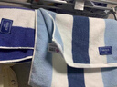 洁丽雅（Grace）毛巾家纺 新疆棉蓝调条纹加厚柔软强吸水洗脸洁面巾两条装 实拍图