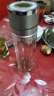一键开盖双层玻璃杯泡茶水杯子男女办公车载便携茶水分离杯防爆 银500 实拍图