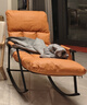 傲蕉摇摇椅成人躺椅懒人沙发单人沙发双人摇椅可坐躺睡卧室阳台午休椅 单人【橙色黑架】冬夏两用可拆洗 可躺可睡 实拍图