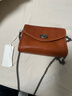 裘真信封包女链条斜挎单肩包休闲复古小包植鞣头层牛皮包包 焦糖色-小号 实拍图