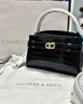 CHARLES&KEITH鳄鱼纹凯莉包手提斜挎婚包包女包生日礼物新年礼物CK2-50270880-1 Black黑色 S 实拍图