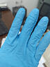 安美尚一次性丁腈手套加厚 耐油耐酸碱 检查实验室工作100只/盒 蓝色 L码 实拍图