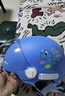 绿源新款电动车3C儿童头盔可爱卡通萌趣3-12岁宝宝男孩女孩安全头盔 小恐龙-蓝色-【短透镜】 【不带护耳】 实拍图