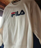 FILA FUSION斐乐潮牌情侣款男女套头卫衣春季宽松针织上衣加绒保暖 浮云灰花灰-MG 2XL 实拍图