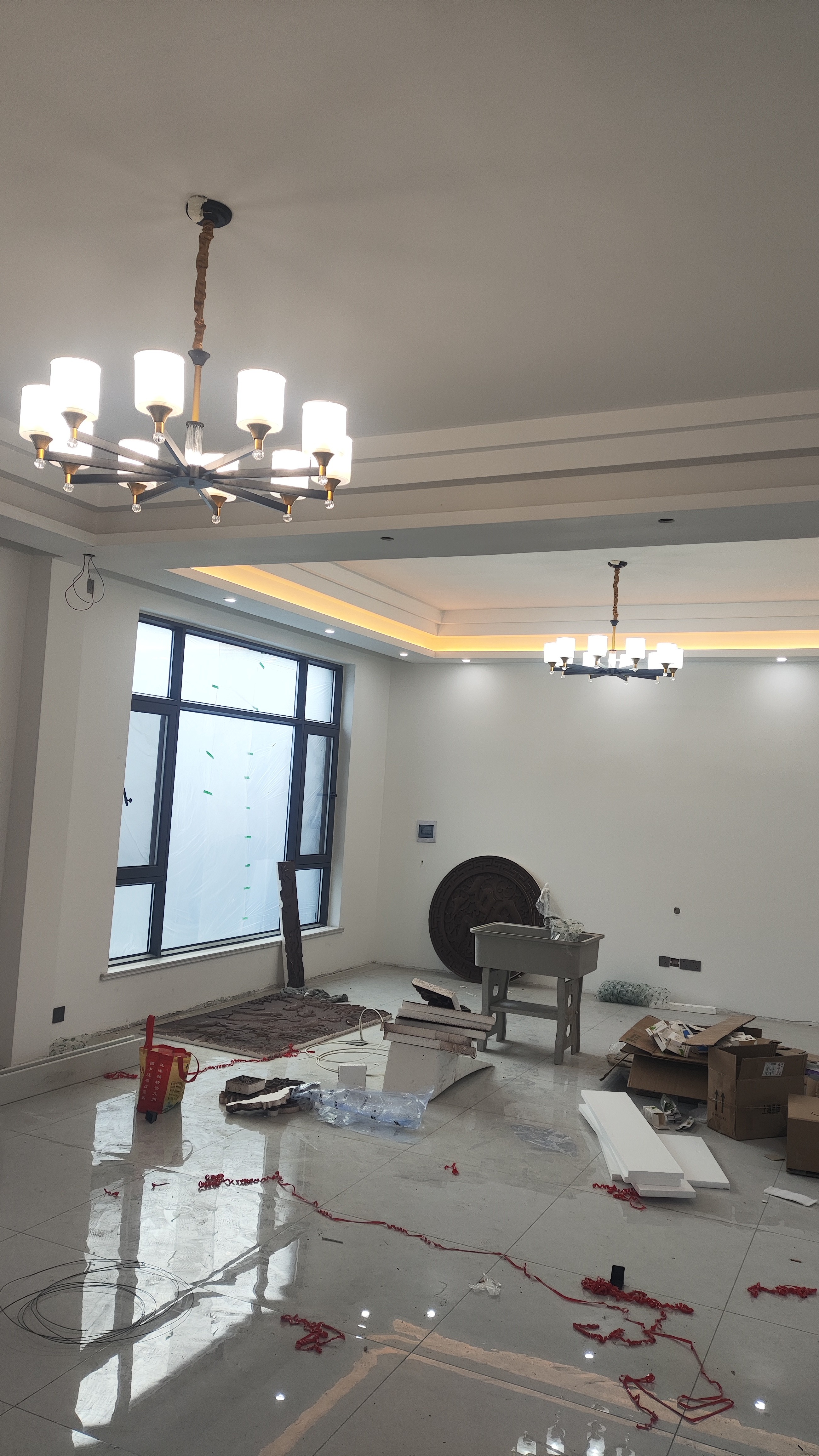 雷士（NVC）北欧现代简约客厅大灯餐厅灯卧室灯灯具灯饰全屋套餐 曙光 10头 北欧吊灯【不含光源】 实拍图