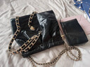 CHARLES&KEITH子母链条大容量流浪包托特包单肩斜挎包女包新年礼物CK2-40671449 【L号】Black黑色 L 实拍图