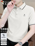 啄木鸟（TUCANO）短袖t恤男纯色polo打底衫商务时尚休闲百搭上衣男装卡其M 实拍图