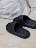 HIPANDA拖鞋男士EVA厚底踩屎感室内居家用防滑耐穿外穿凉拖女 黑色 40-41 实拍图