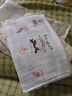 洁丽雅卡通印花纯棉A类婴儿童巾洗脸洗澡面巾一面纱布一面毛圈小毛巾4条 实拍图