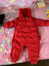 迷你巴拉（minibala）【三防】巴拉羽绒连体衣婴儿衣服宝宝萌趣爬服加厚2025新款 中国红60611-红色小熊 【毛绒帽子更柔软】 90 cm 【充绒量81.9g】 实拍图