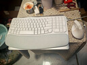 罗技（Logitech）Wave Combo 无线人体工学键鼠套装 垂直鼠标 无线蓝牙鼠标 办公键盘 无线键盘 蓝牙键盘 白色 实拍图