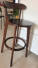 丘林瑟北欧实木吧台椅子家用现代简约高脚椅靠背吧台凳高脚凳前台酒吧椅 71坐高棕色架全木款 实拍图