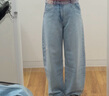 优衣库女装男装宽松廓形牛仔裤/弯刀镰刀裤子479000 482280 479000/67海蓝色 27 /160/68A 实拍图