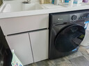 JOMOW九牧王蜂窝铝洗衣柜阳台一体台盆洗衣池槽洗衣机柜滚筒伴侣浴室柜 120CM 左盆 奶茶色 送抽拉龙头 实拍图