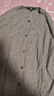 优衣库女装纽花圆领针织开衫/毛衣外套空调衫通勤秋冬新款481477 03 灰色 XL 实拍图