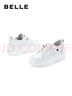 百丽（Belle）小白鞋女鞋商场款厚底增高一脚蹬单鞋透气休闲鞋U8N1DAM3 白色 38 (240mm) 实拍图