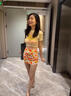 梵昇昱泳衣女橘色辣妹比基尼四件套度假泳装绝美性感女士温泉游泳衣女 比基尼四件套【黄色小花】 均码 建议【70-120斤】 实拍图