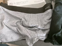 莫代尔4条男士内裤男平角特大码胖子肥佬220斤加肥加大宽松四角裤 纯棉款（黑+宝蓝+深灰+浅灰） 4条 6XL （建议体重240-280斤） 实拍图