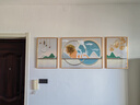 诗六艺家饰客厅装饰画北欧现代简约沙发背景墙挂画三联画大气轻奢壁画晶瓷画 福禄有幸（铝合金外框） 晶瓷画左右40*60+中间80*60亮面 实拍图