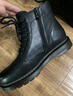 百丽（Belle）潮搭马丁靴男冬季商场同款真皮英伦风休闲靴加绒92267DD0 黑绒里(8孔) 43 (265mm) 实拍图