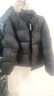网易严选25新品90鸭绒超蓬羽绒服休闲面包服石墨烯保暖轻量抗菌防泼水 A款25秋冬立领-静谧黑 XL 实拍图