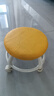 明智一凡滑轮矮凳带万向轮小凳子家用圆型鞋板凳带娃儿童懒人静音靠背椅子 橘色【圆凳】加粗加厚款 实拍图