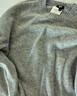 优衣库男装女装柔软绵羊毛圆领针织衫/长袖毛衣毛衫478541 02 浅灰色 L /175/100A 实拍图