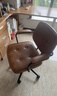 联丰人体工学老板皮椅久坐舒服家用办公椅电脑学习沙发转椅DS-221棕色 实拍图