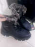全洲狼 雪地靴男冬季新款东北棉鞋男大码抗寒防水加绒保暖轻便防滑靴子 黑色棉鞋-升级版 加绒 42 (260mm) 实拍图