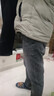 真维斯（Jeanswest）王一博代言牛仔裤男秋冬新款天丝舒适修身直筒高端潮牌休闲裤子男 黑灰【天丝厚款】 36 码(2尺8) 【建议160-175斤】 实拍图