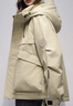 鸭鸭品牌正品派克羽绒服女士2025冬季新款户外工装连帽加厚保暖外套男 卡其色 L (175) 实拍图