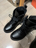 回力（Warrior）官方马丁靴女鞋秋冬保暖高帮英伦风厚底靴子女士潮流百搭皮靴37 实拍图