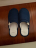 回力日系柔软情侣棉拖秋冬家居室内保暖棉鞋男款HL0006蓝色44-45码 实拍图