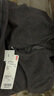 优衣库女装HEATTECH弹力摇粒绒半拉链套头衫/打底衫479693 08 深灰色 L /160/88A 实拍图