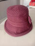千姿娇媚中老年人帽子女秋冬季妈妈毛呢盆帽加厚奶奶礼帽春秋洋气渔夫布帽 红色 56-58可调节 实拍图