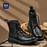 海澜之家HLA马丁靴男高帮秋冬工装鞋子男士靴子男HAAGZM4DAE411 黑色 44 实拍图