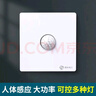 国际电工（FDD） 86型暗装人体感应开关智能光控灯人体红外线延时 人体感应延时开关-白色 实拍图