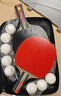 京东京造 马啸三星乒乓球拍双拍2只装横直对拍训练套装双面反胶3星 横直板 实拍图