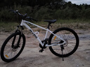喜德盛山地自行车黑客380避震前叉21速禧玛诺变速X6铝合金车架通勤代步 白/黑色（25款） 15.5寸（建议身高150-165cm） 实拍图